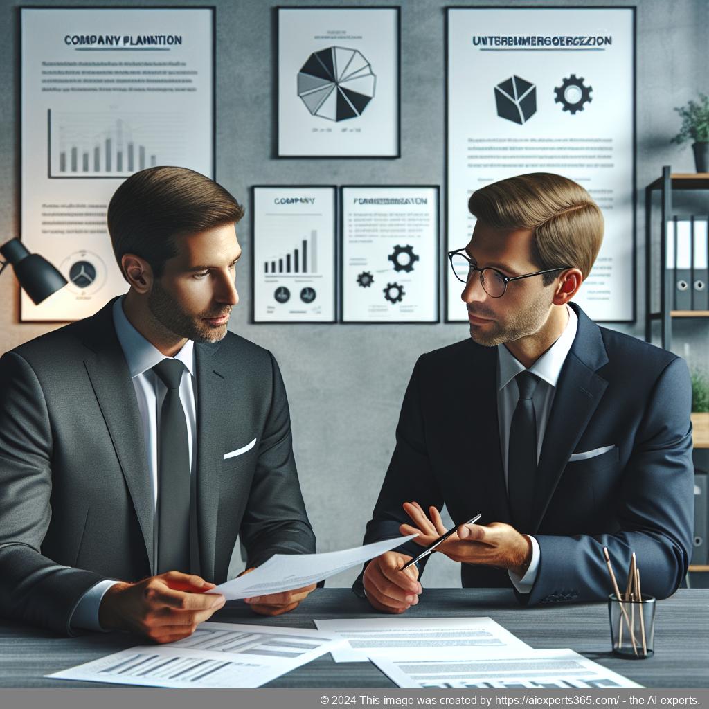 Berater erklärt Klient das Konzept der Unternehmergesellschaft bei einem Beratungsmeeting