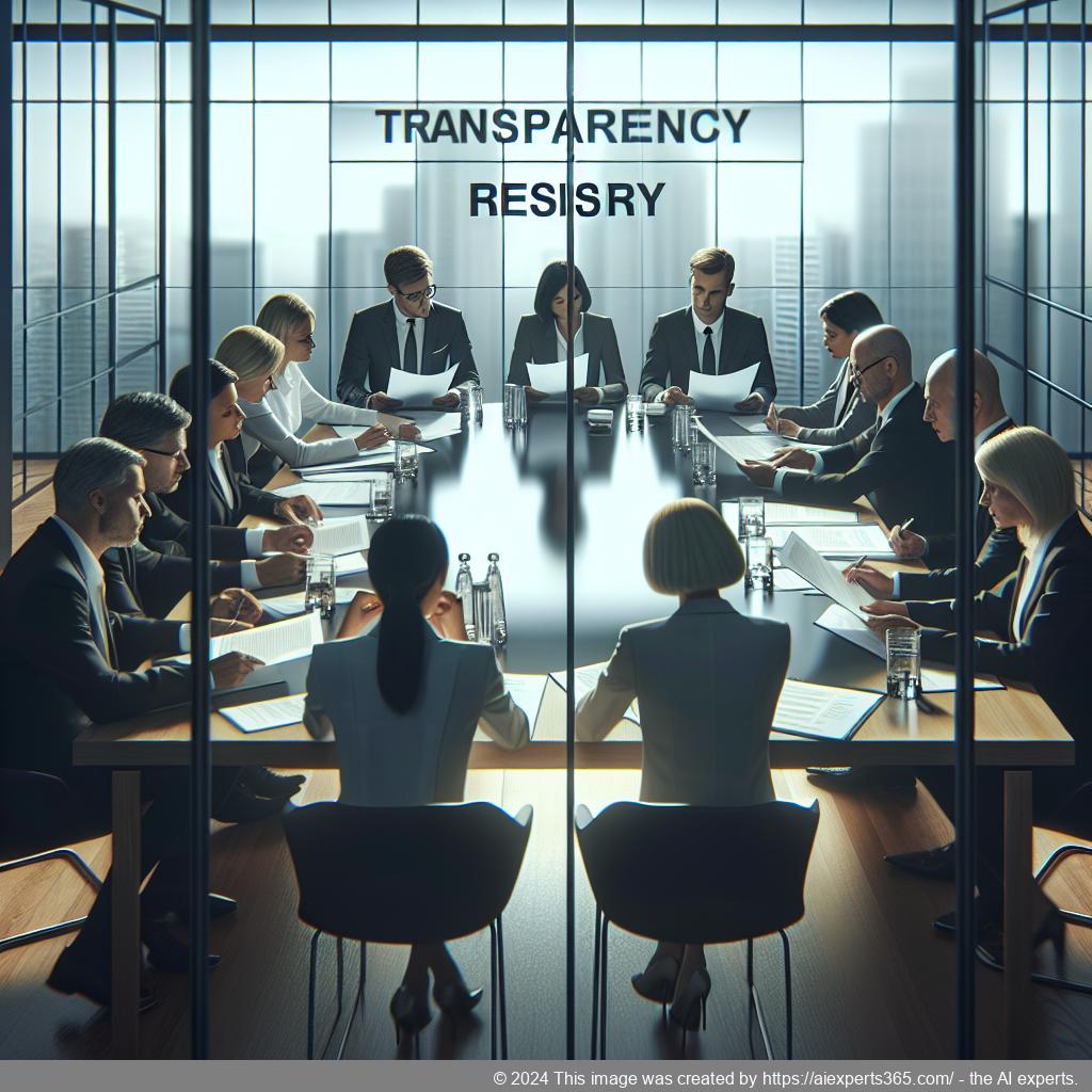 Diagramm zeigt den Prozess der Transparenzregister-Eintrag für ein typisches Unternehmen