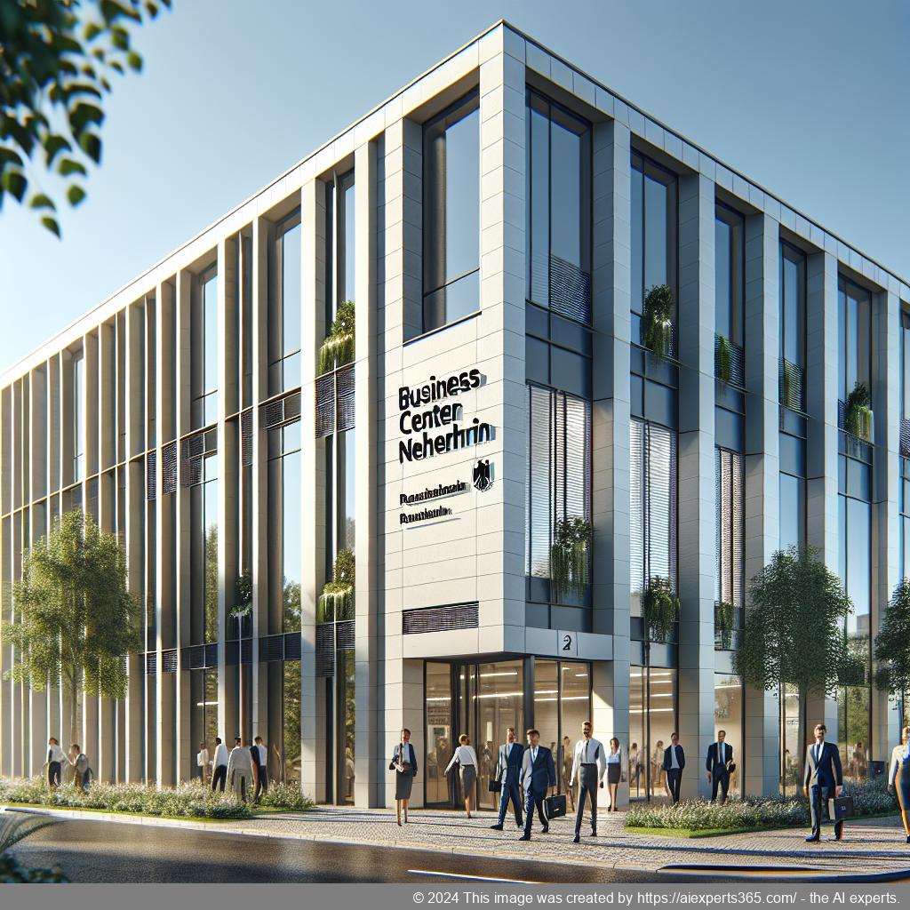 Professionelles Bürogebäude repräsentiert eine ladungsfähige Adresse für das Impressum