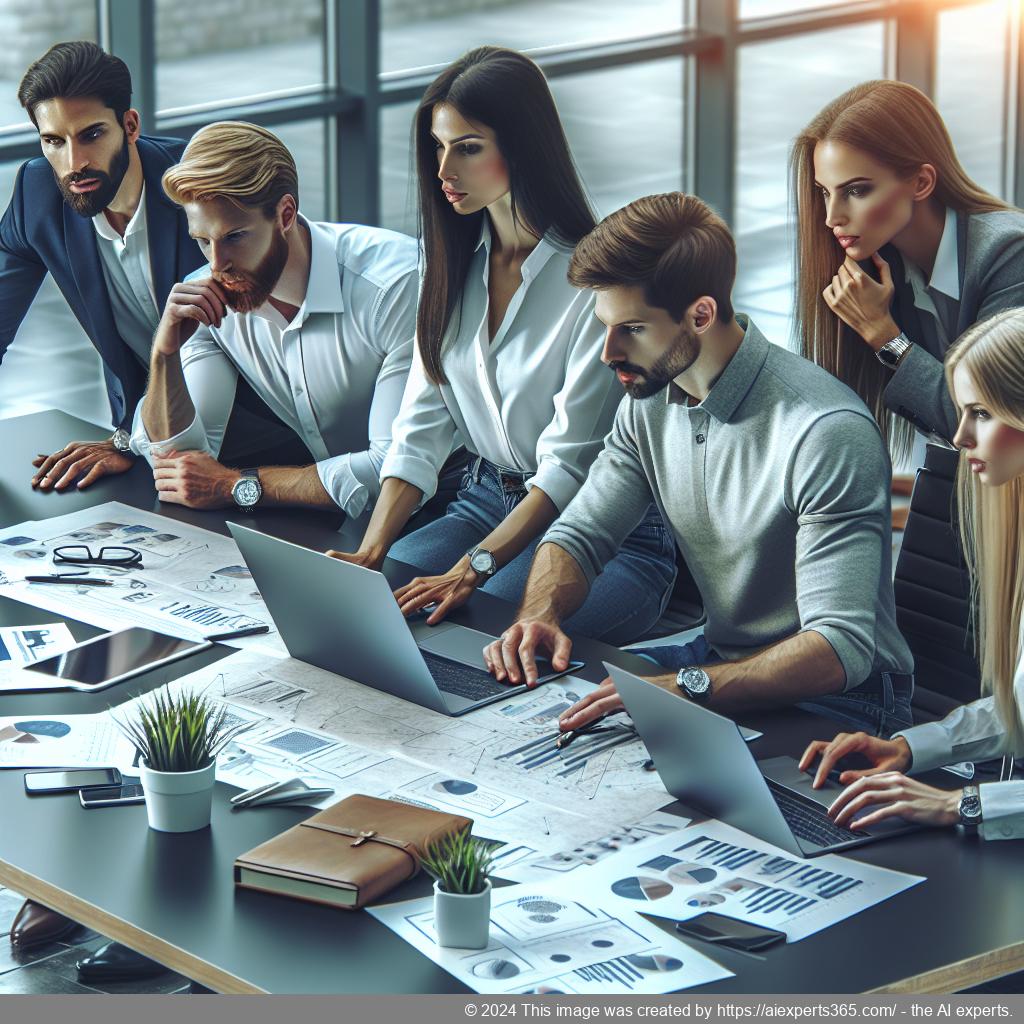 Professionelle Unterstützung bei der Firmengründung: Gründer arbeiten an einem Businessplan mit Hilfe von Experten.