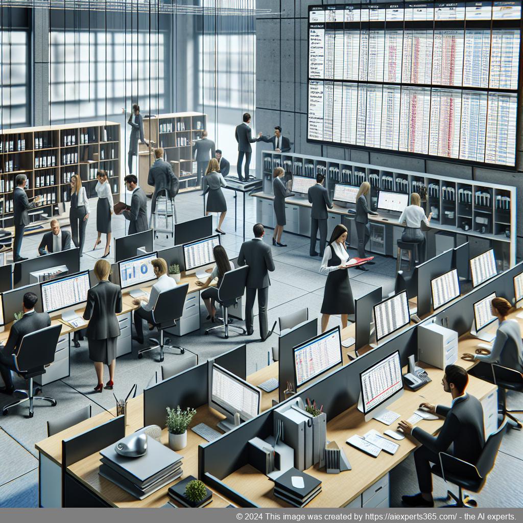 Professioneller Sekretariatsservice bei der Arbeit zur Optimierung der Büroorganisation