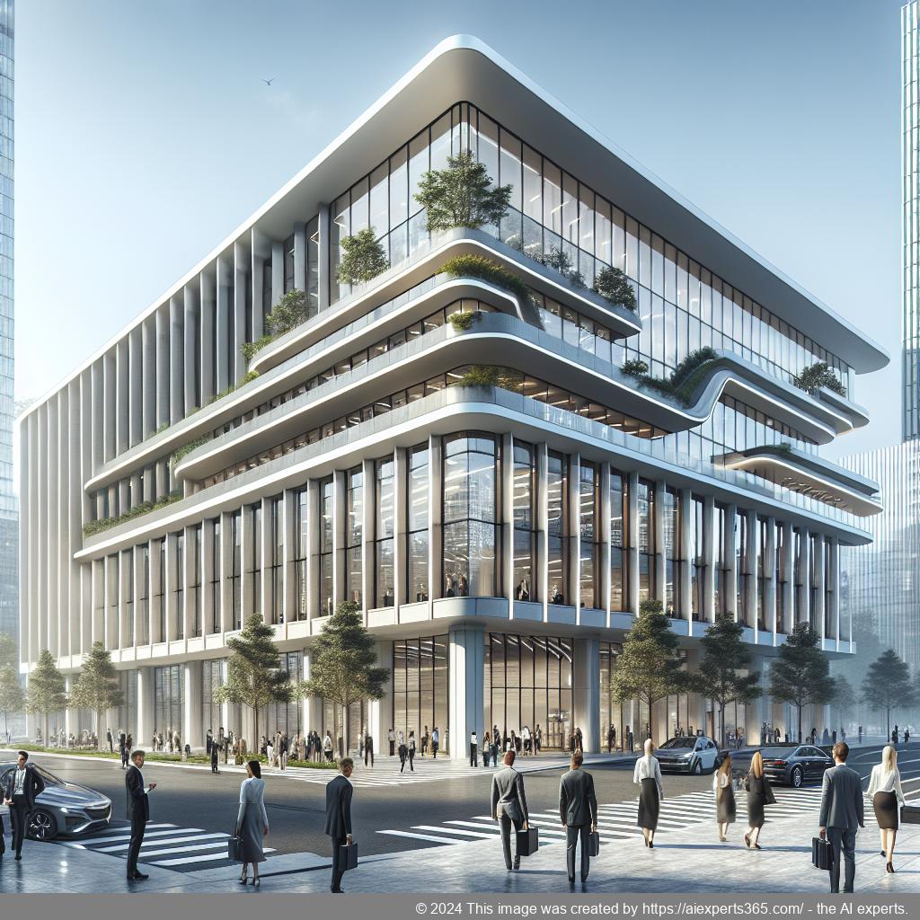 Modernes Bürogebäude repräsentiert ideale ladungsfähige Firmenadressse für Start-ups