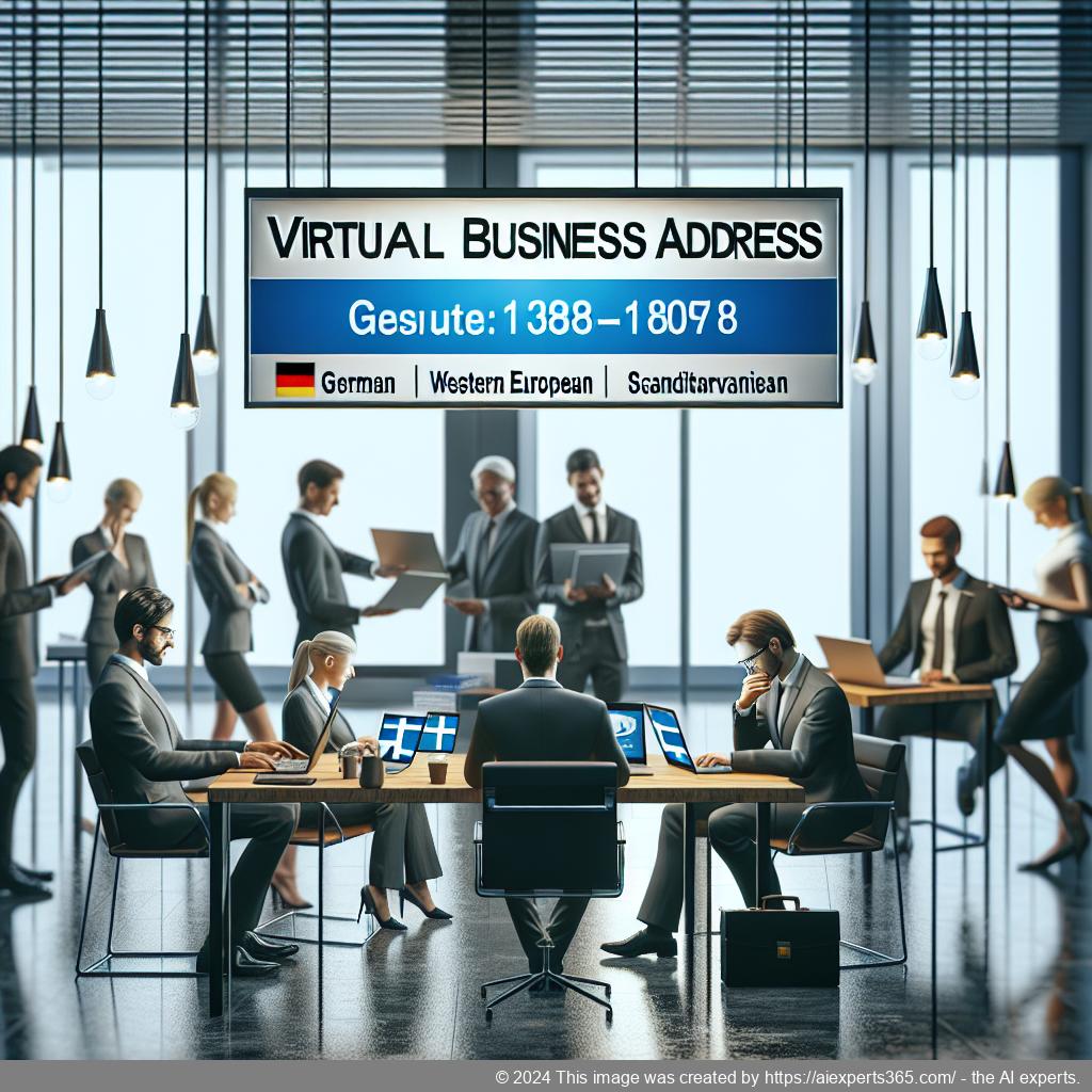 Professionelle Darstellung eines Unternehmens mit virtueller Geschäftsadresse zur Trennung von privaten Informationen.