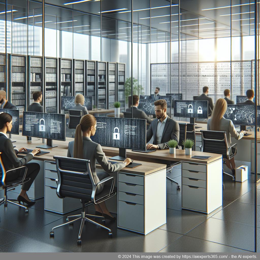 Grafik zur digitalen Postbearbeitung mit Fokus auf Sicherheit und Datenschutz.