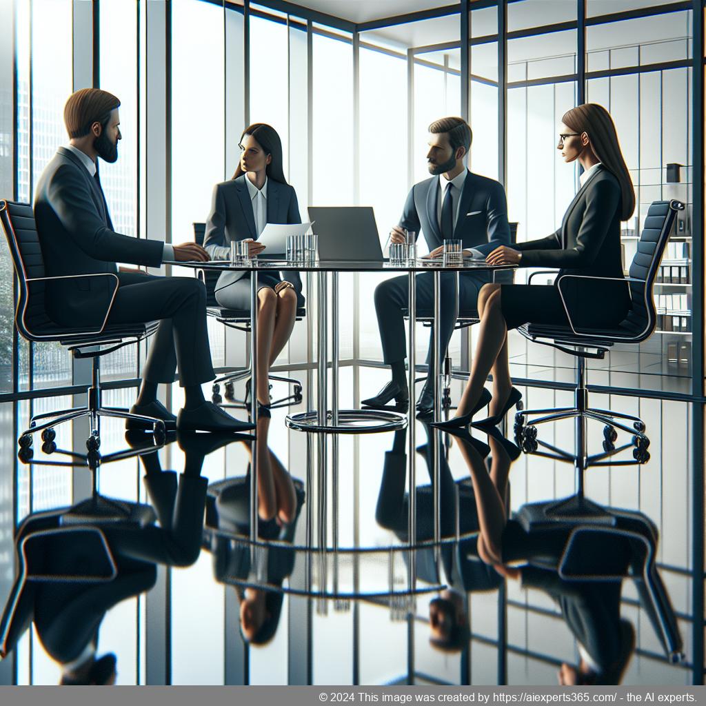 Beratungsmeeting zur Firmengründung GmbH mit Expertenteam in einem modern eingerichteten Büro