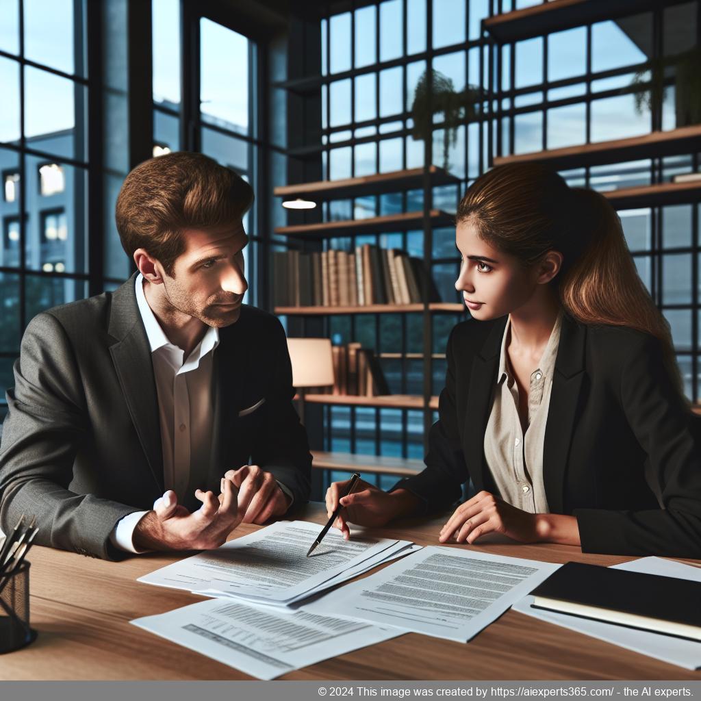 Beratungsgespräch zwischen einem Unternehmer und einem Steuerberater während der Unternehmensgründung einer GmbH.