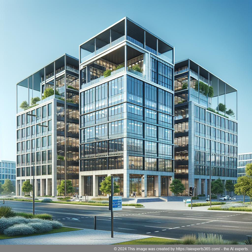 Professionelle Geschäftsadresse am Niederrhein symbolisiert durch stilvolles Bürogebäude