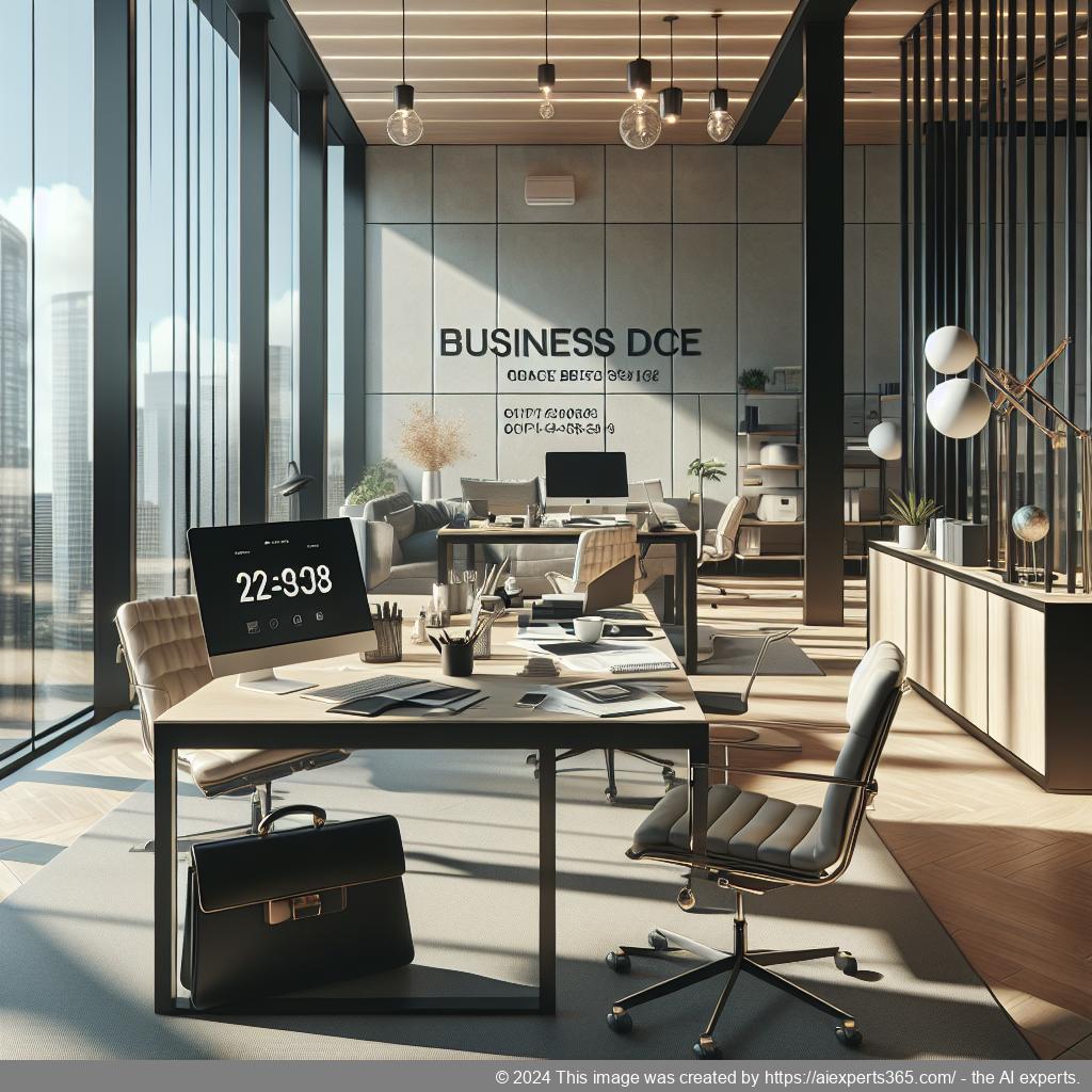 Professionelles Bild eines modernen virtuellen Büros mit Fokus auf Flexibilität und Effizienz.