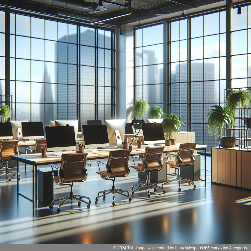 Bild eines modern eingerichteten Bürosymbolisierend eine virtuelle Geschäftsadresse kombiniert mit Gründungsberatung