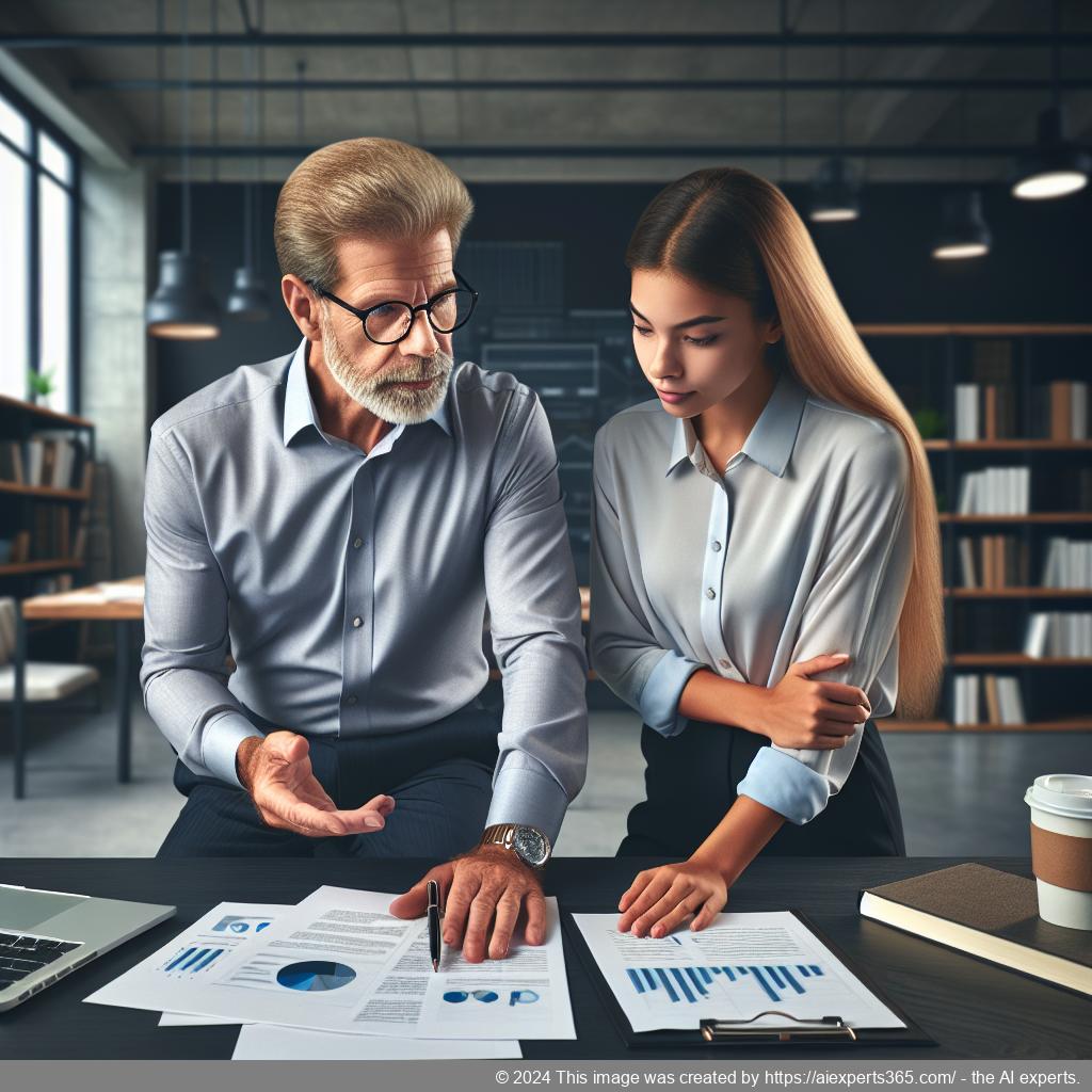 Illustration eines Beraters bei einer Sitzung mit einem angehenden Unternehmer im Rahmen einer Gründungsberatung UG GmbH