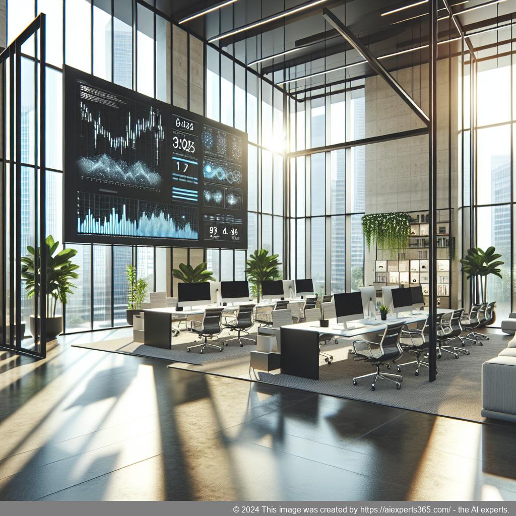 Professionell eingerichtetes virtuelles Büro mit moderner Technologie