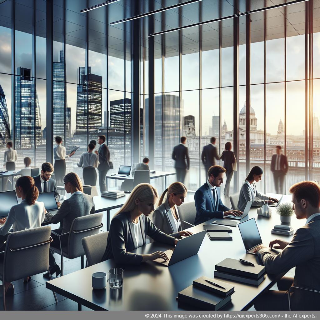 Ein modernes Arbeitsumfeld mit einem virtuellen Büro als Firmensitz zeigt Unternehmer bei der Nutzung digitaler Tools zur Steigerung ihrer Effektivität.