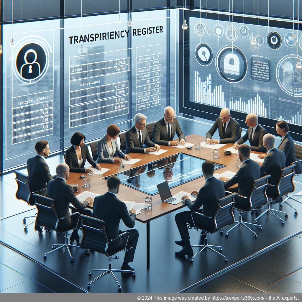 Illustration zur Anmeldung im Transparenzregister mit Darstellung erfolgreicher Unternehmensbeispiele