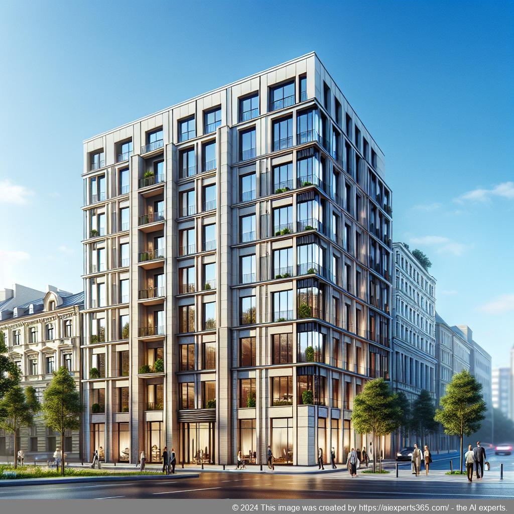 Repräsentatives Bürogebäude symbolisiert professionelle Geschäftsadressen mit flexiblen Vertragsbedingungen.