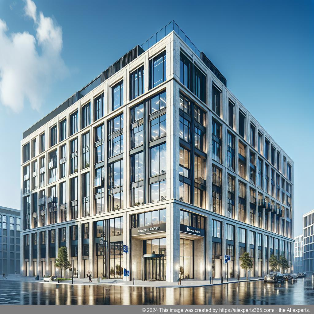 Professionelle Bürogebäude als symbolische Darstellung für das Mieten einer Geschäftsadresse