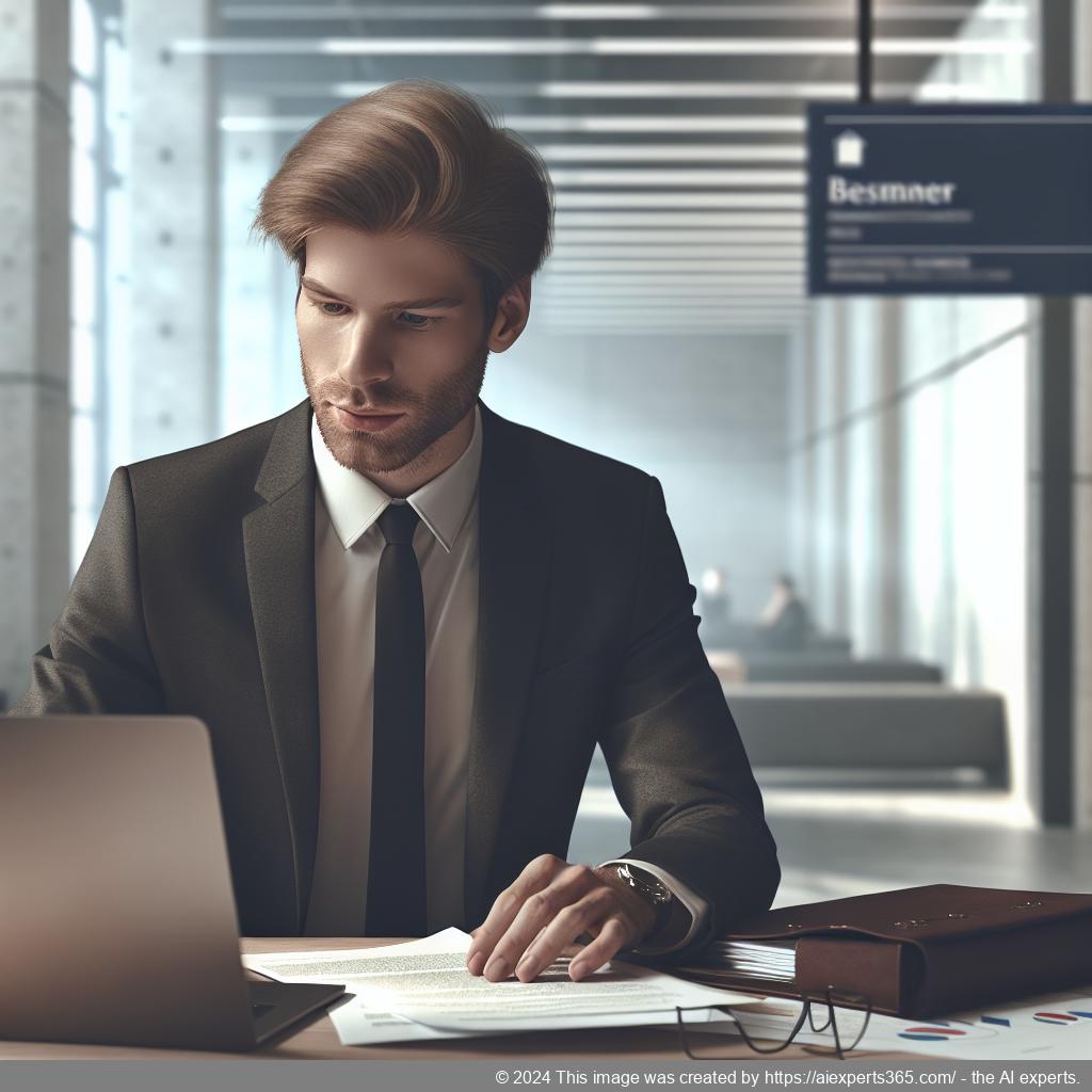 Professionelle Darstellung eines Gründers an seinem Arbeitsplatz mit Fokus auf eine ladungsfähige Geschäftsadresse.