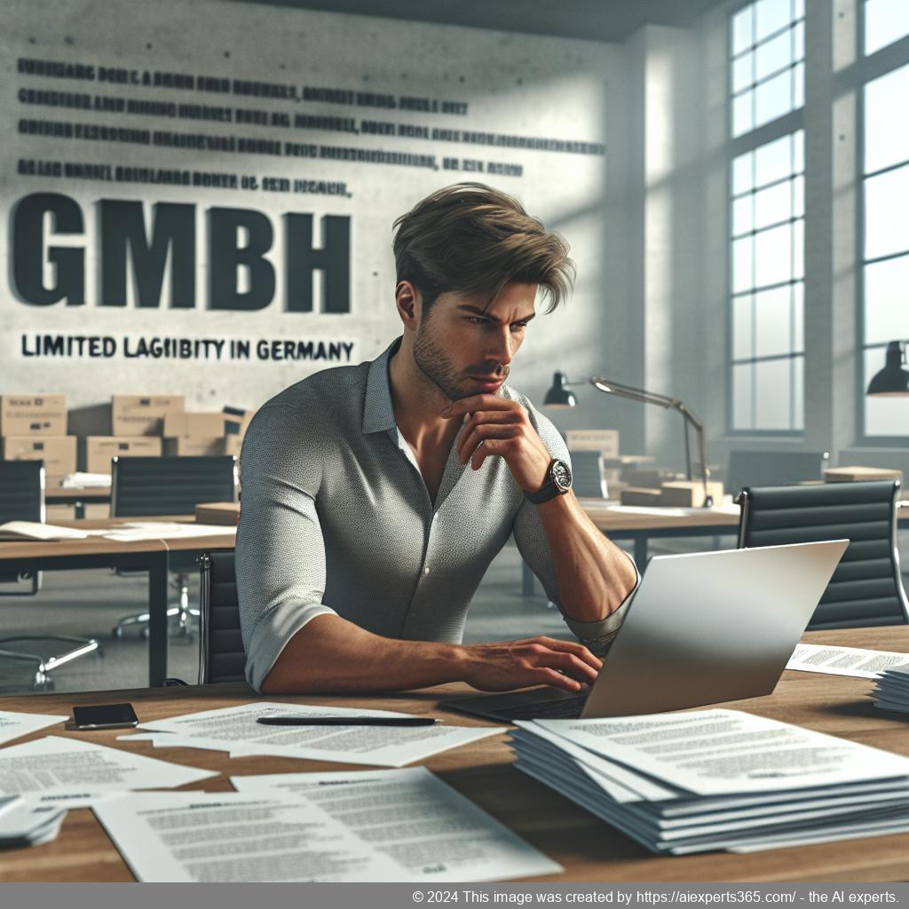 Ein Gründer denkt nach einem Schreibtisch über den passenden Namen seiner Unternehmergesellschaft (UG) nach.