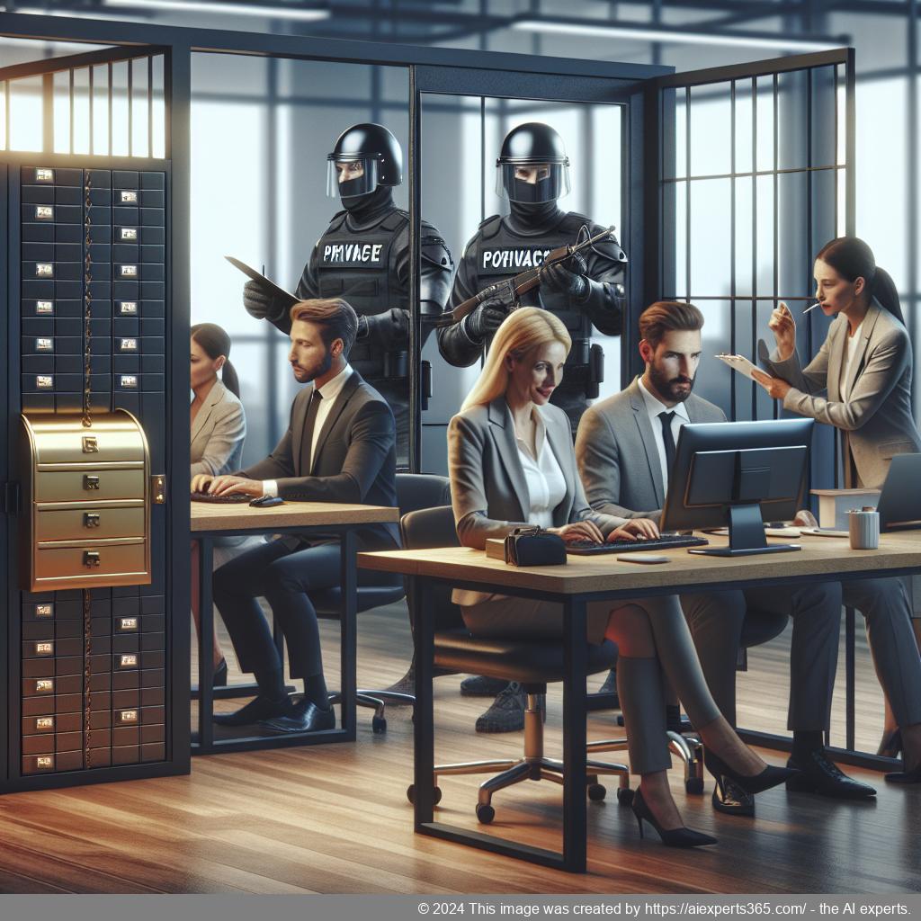 Grafik zum Thema 'Private Adresse schützen' mit einem Fokus auf Datenschutzmaßnahmen.