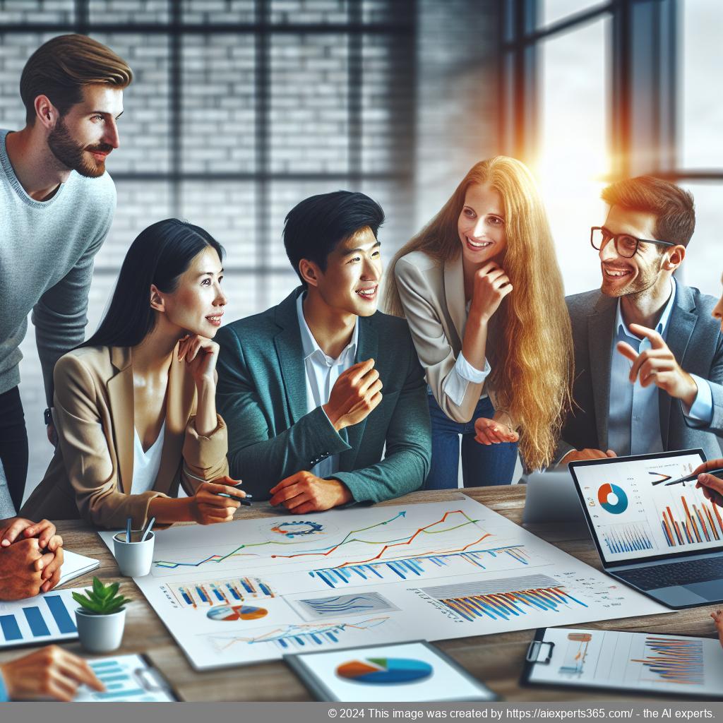 Eine Gruppe von westlichen europäischen Unternehmern diskutiert Strategien zur Gründung einer Unternehmergesellschaft (UG).