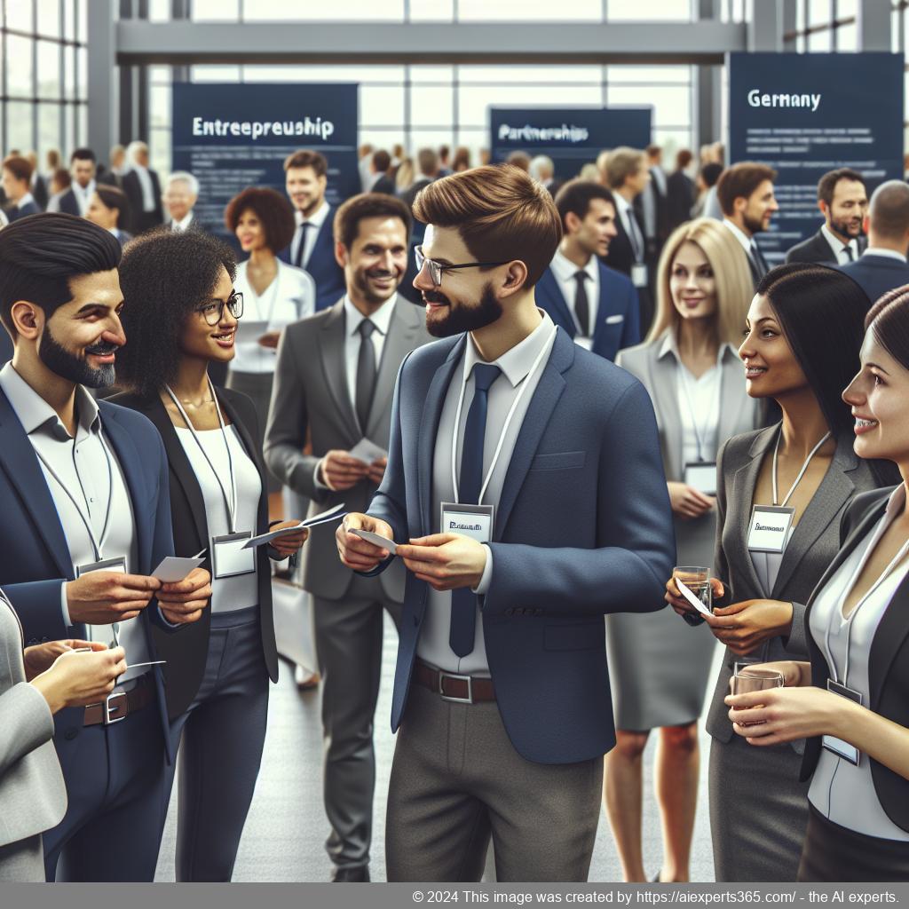 Grafik zur Suche nach passenden Geschäftspartnern für eine Unternehmergesellschaft (UG), zeigt Menschen beim Networking.