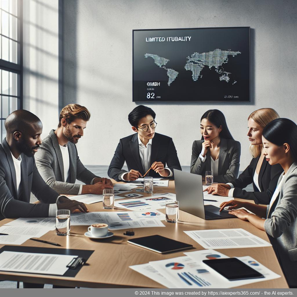 Grafik zur Illustration des Prozesses bei der Gründung einer GmbH mit Fokus auf dem Businessplan.