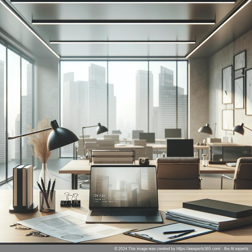 Grafik zeigt eine moderne Büroräumlichkeit mit virtueller Geschäftsadresse als kosteneffiziente Lösung.