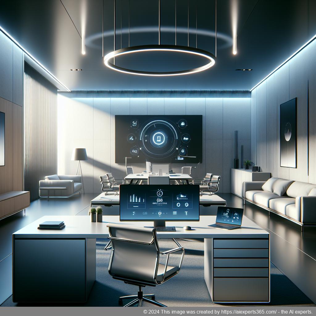 Ein modernes Arbeitsumfeld mit einem virtuellen Büro: Symbolbild für Flexibilität und Professionalität.