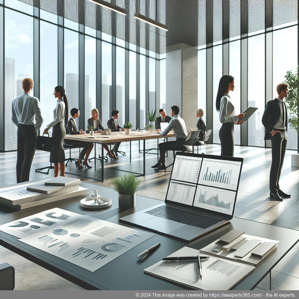 Professionelle Darstellung eines virtuellen Büros mit Fokus auf Flexibilität und Kosteneffizienz.