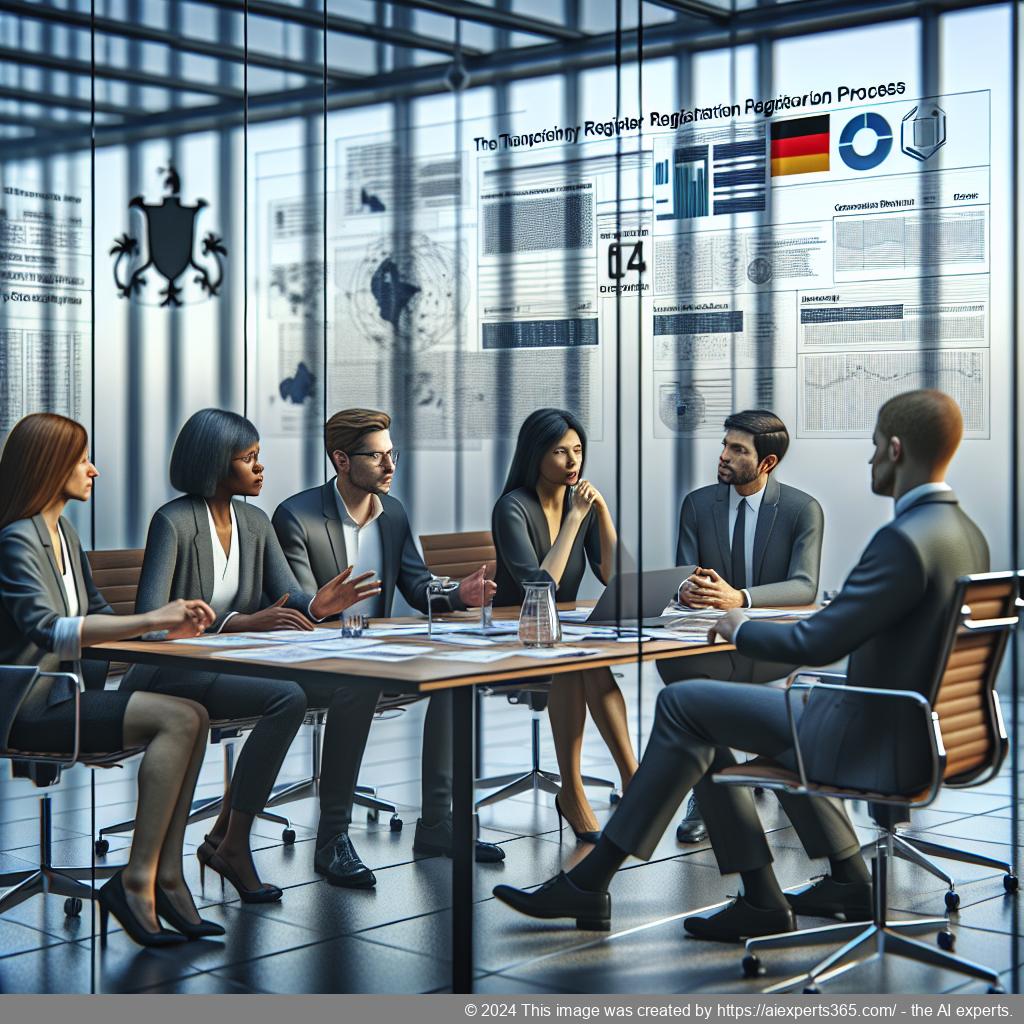 Grafik zur Erklärung des Prozesses der Transparenzregister Anmeldung mit Fokus auf wirtschaftliche Eigentümer.