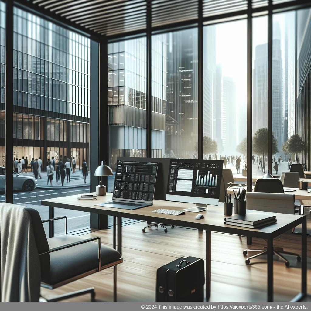 Professionelle Büroumgebung mit einem Fokus auf eine seriöse Geschäftsadresse.