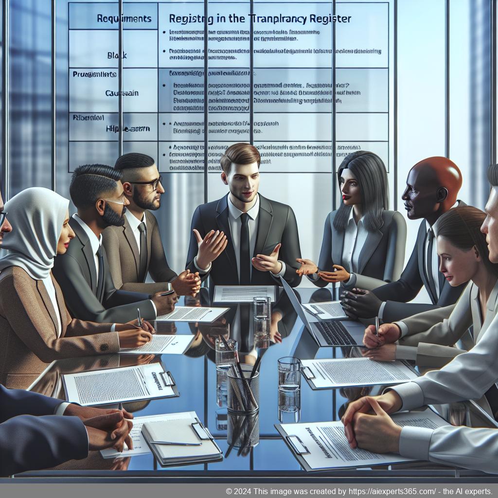 Grafik zur Erklärung der Anforderungen an die Transparenzregister Anmeldung mit Fokus auf erforderliche Daten.