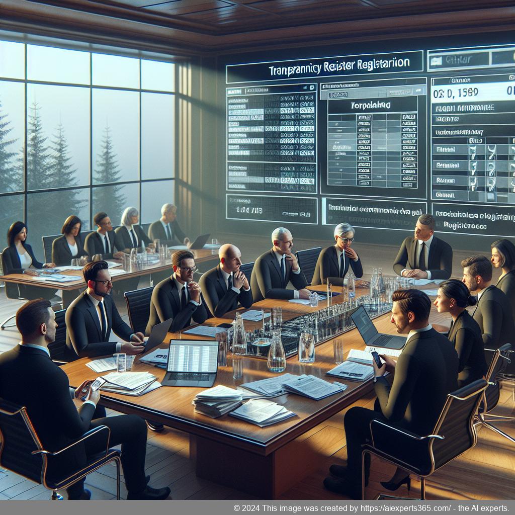 Illustration zum Thema Transparenzregister Anmeldung mit Fokus auf Datenüberprüfung.