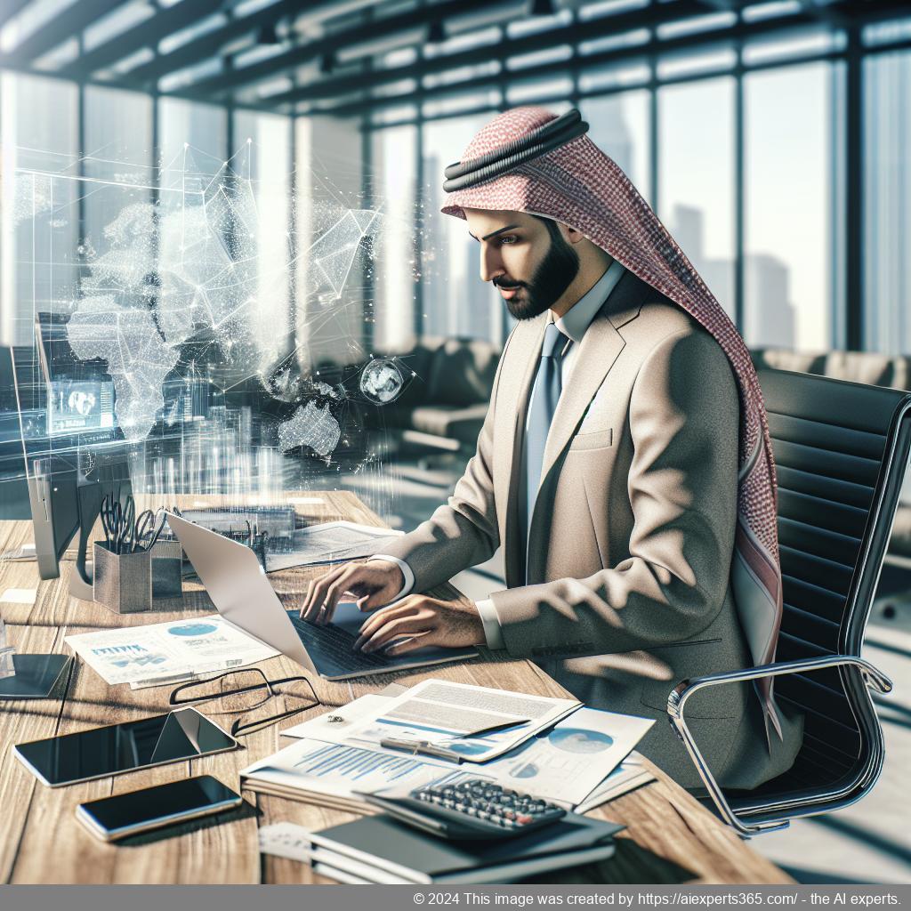 Grafik zeigt ein modernes Büro mit dem Schriftzug 'Vorteile virtuelles Büro' - ideal für kleine Unternehmen.