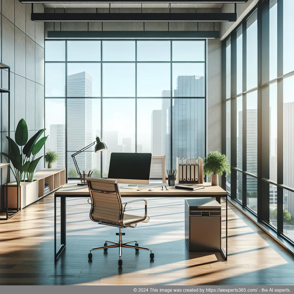 Ein modernes Büro mit einer professionellen Atmosphäre symbolisiert die Vorteile eines virtuellen Büros für wachsende Unternehmen.